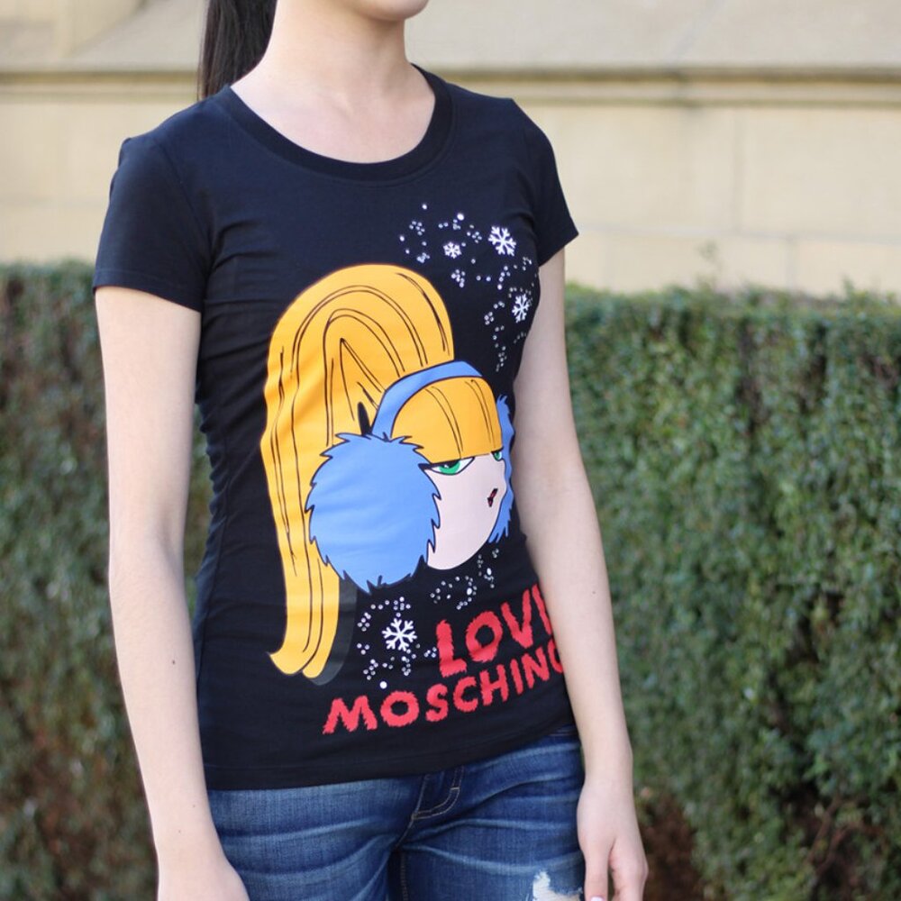 NWT - LOVE MOSCHINO Character Graphic Tee W4B194PE1698 🖤 (#10096)